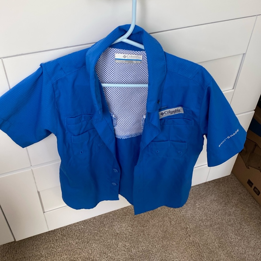 Columbia PFG Omni-Shade shirtsleeve boy shirt